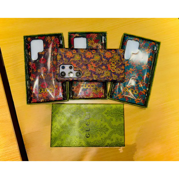 World Famous Branded Floral Print Gucci Style Case for Samsung Galaxy