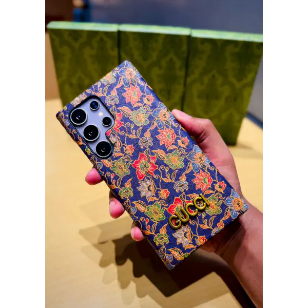 World Famous Branded Floral Print Gucci Style Case for Samsung Galaxy