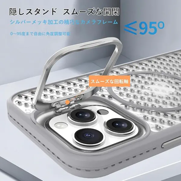 CasePro Hollow Cooling Magnetic Case with Metal Camera Glass Window Case for iPhone