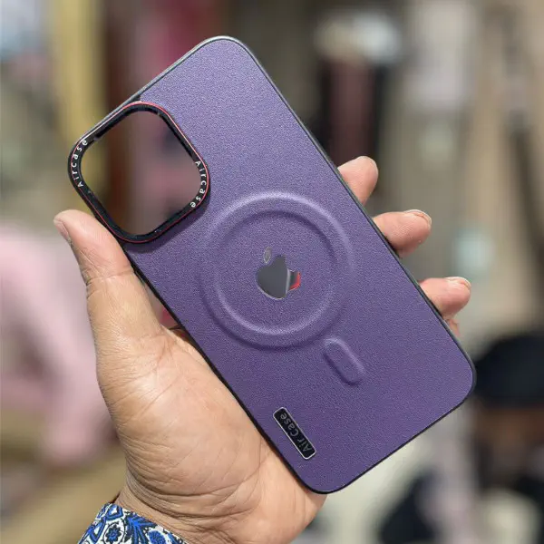 Luxury Matte Leather Magnetic For Magsafe Phone Case For iPhone