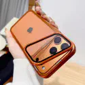 Plating Folding Glass Camera Stand Holder Phone Case For iPhone