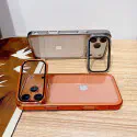 Plating Folding Glass Camera Stand Holder Phone Case For iPhone