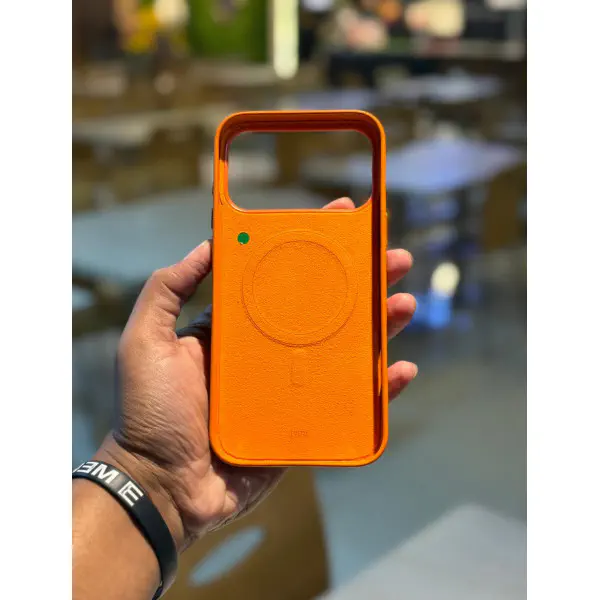 New Design Magsafe Magnetic Skin Feel PU Leather Case for iPhone