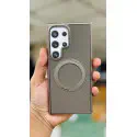 Skin Feel PU Leather Magsafe Stand Case for Samsung Galaxy