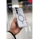 Crystal Clear Camera Stand Magsafe Case For Samsung Galaxy