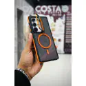 Case Pro Magsafe Magnetic Camera Glass Protector Stand Case for Samsung Galaxy
