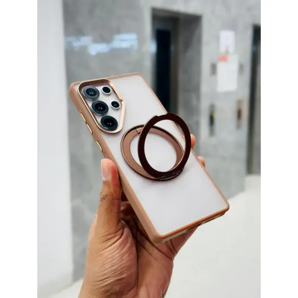 Ultra Design Poly Carbonate Camera Metal Bumper Magsafe Magnetic Stand Case For Samsung Galaxy