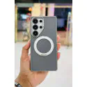 Ultra Design Poly Carbonate Camera Metal Bumper Magsafe Magnetic Stand Case For Samsung Galaxy