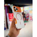 Mechanical MagSafe Lens Armor Clear Phone Case for iPhone