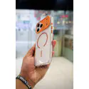 Mechanical MagSafe Lens Armor Clear Phone Case for iPhone