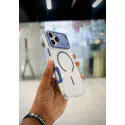 Mechanical MagSafe Lens Armor Clear Phone Case for iPhone