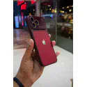 Premium Leather Tuxtured Strong Grip and Lens Safety Design Phone Case for iPhone