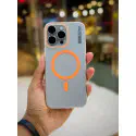 Ultra Slim Matte Finishing Orange Color Magsafe Case For iPhone (Sydnee)