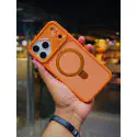 Magnetic Charging Ring Stander Full Cover Hybrid Anti-Slip Hard PC Soft TPU Phone Case for iPhone