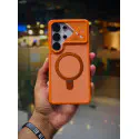 Magnetic Charging Ring Stander Full Cover Hybrid Anti-Slip Hard PC Soft TPU Phone Case for Samsung Galaxy
