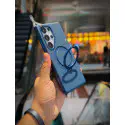 Luxury Denim Texture Magsafe Magnetic Stand Case for Samsung Galaxy