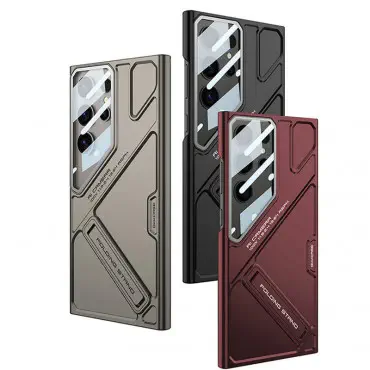 Luxury GKK Plating Camera Glass Protective Kickstand Case for Samsung Galaxy S26 S25 S24 S23 S22 Ultra