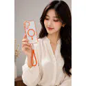Anti Yellow Crystal Clear Camera Stand Windows Protective with Ribbon Case For Samsung Galaxy