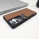 Piblue Leather Camshield Phone Case for Samsung Galaxy