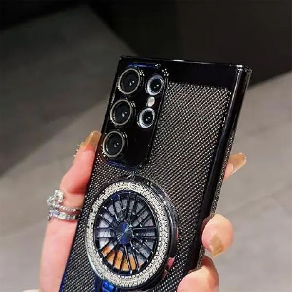 Spinner Heat Dissipation Kickstand Case For Samsung Galaxy