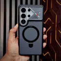 Magnetic Charging Ring Stander Full Cover Hybrid Anti-Slip Hard PC Soft TPU Phone Case for Samsung Galaxy