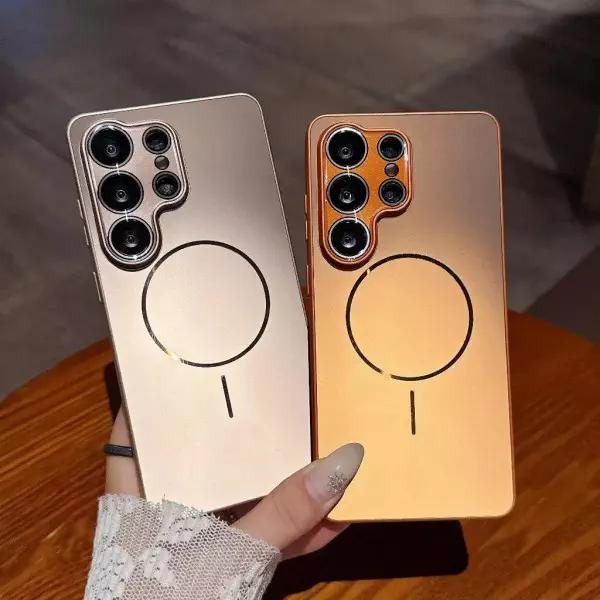 Slim Magnetic Phone Case with Full Lens Protection Compatible with Samsung Galaxy