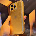 New Lather Fabric Glossy Golden Case For iPhone