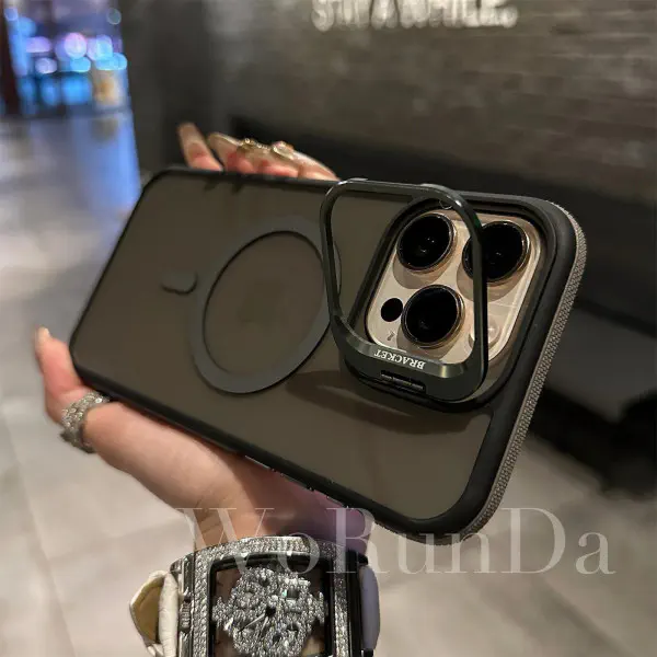 New Camera Stand Metal Case for iPhone