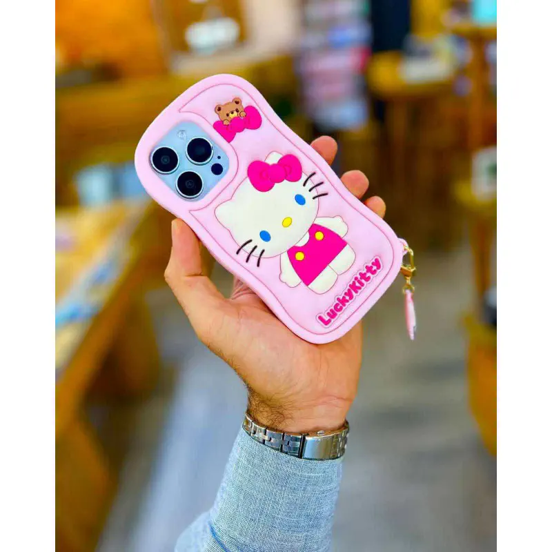 3D Lucky Kitty Soft Silicone Phone Case For iPhone