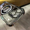 Premium transparent electroplated bumper magsafe case for  iphone  