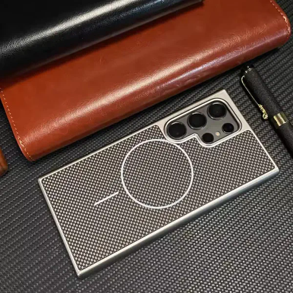 Carbon Texture Magnetic Cell Phone Case For iPhone