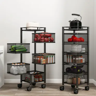5 Layer Square/Round Shape Kitchen Rack