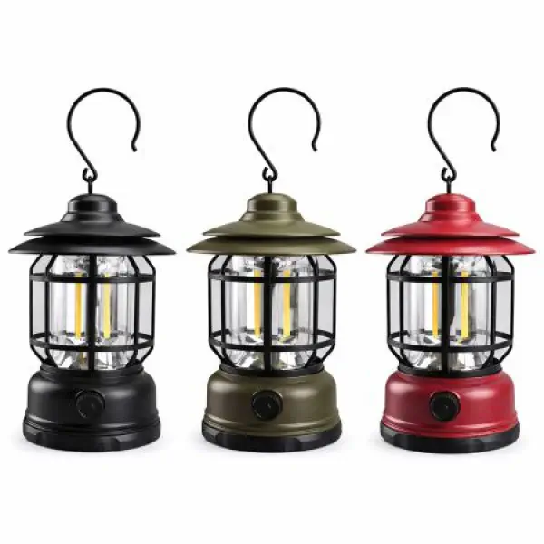 Rechargeable Retro Camping Lamp(৩ টা কালারের যে কোনো একটি পাবেন)