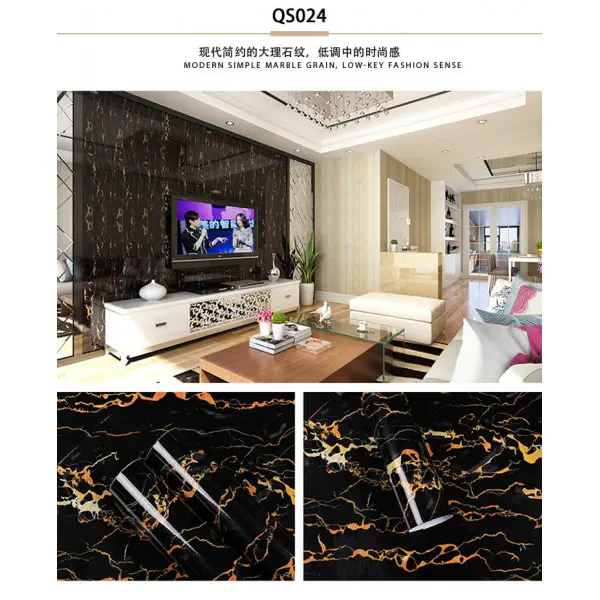 Marbel golden black