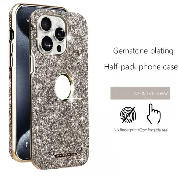 Fashion Electroplating Glitter Bling Magnetic Case for iPhone , Sparkle, Style & Wireless Convenience