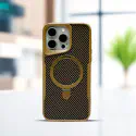 Luxury Carbon Fiber Kickstand Magsafe Case For Iphone 12 To 17 Pro Max