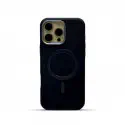 Metal Camera Frame Strong Magnetic PU Leather Case For iPhone