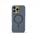 Metal Camera Frame Strong Magnetic PU Leather Case For iPhone
