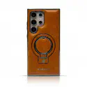 RMBMAX High-End Compatible PU Leather MagSafe Stand Case For Samsung Galaxy S25ultra S24ultra S23ultra