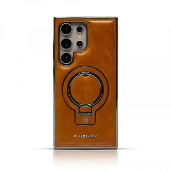 RMBMAX High-End Compatible PU Leather MagSafe Stand Case For Samsung Galaxy S25ultra S24ultra S23ultra