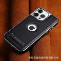 High-End Electroplating bracket Leather Case For iPhone 12 To 16 Pro Max
