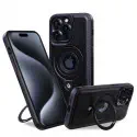 Suitable Magsafe Supported Ring Stand Business leather Case For Iphone 12 To 16 Pro Max
