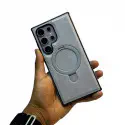Suitable Magsafe Supported Ring Stand Business leather Case For Samsung Galaxy S25 Ultra S24 Ultra S23 Ultra S22 Ultra