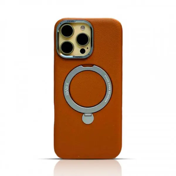 X-Level Leather Magnetic Ring Stand Case For iPhone
