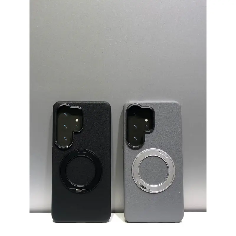 X-Level Brand Magsafe Supported Leather 360° Rotate Ring Stand Case for Samsung Galaxy