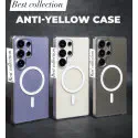 Berlia Anti Yellow Magsafe Supported Clear Transparent Case for Samsung Galaxy