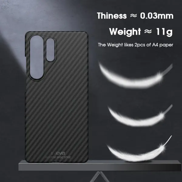 X-Level Ultathin Carbon Fiber Pattern Case Samsung Galaxy S23 S24  S25 Ultra