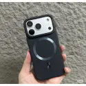 iPhone 17 Series Matte Finish Skin-Feel Magnetic Case with Built-in Lens Holder & Drop Protection