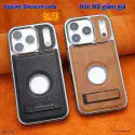 High-End Electroplating bracket Leather Case For iPhone 12 To 16 Pro Max