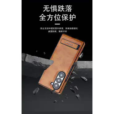 JINDUKA KickStand PU Leather Case for Samsung Galaxy Z Fold 3,4,5,6,7